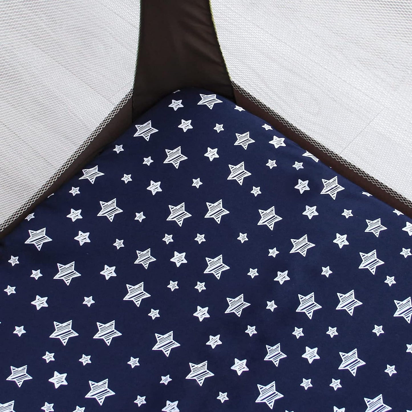 Pack n Play Sheet | Mini Crib Sheet - Ultra-Soft Microfiber, Fits Graco Pack and Play, Navy Star
