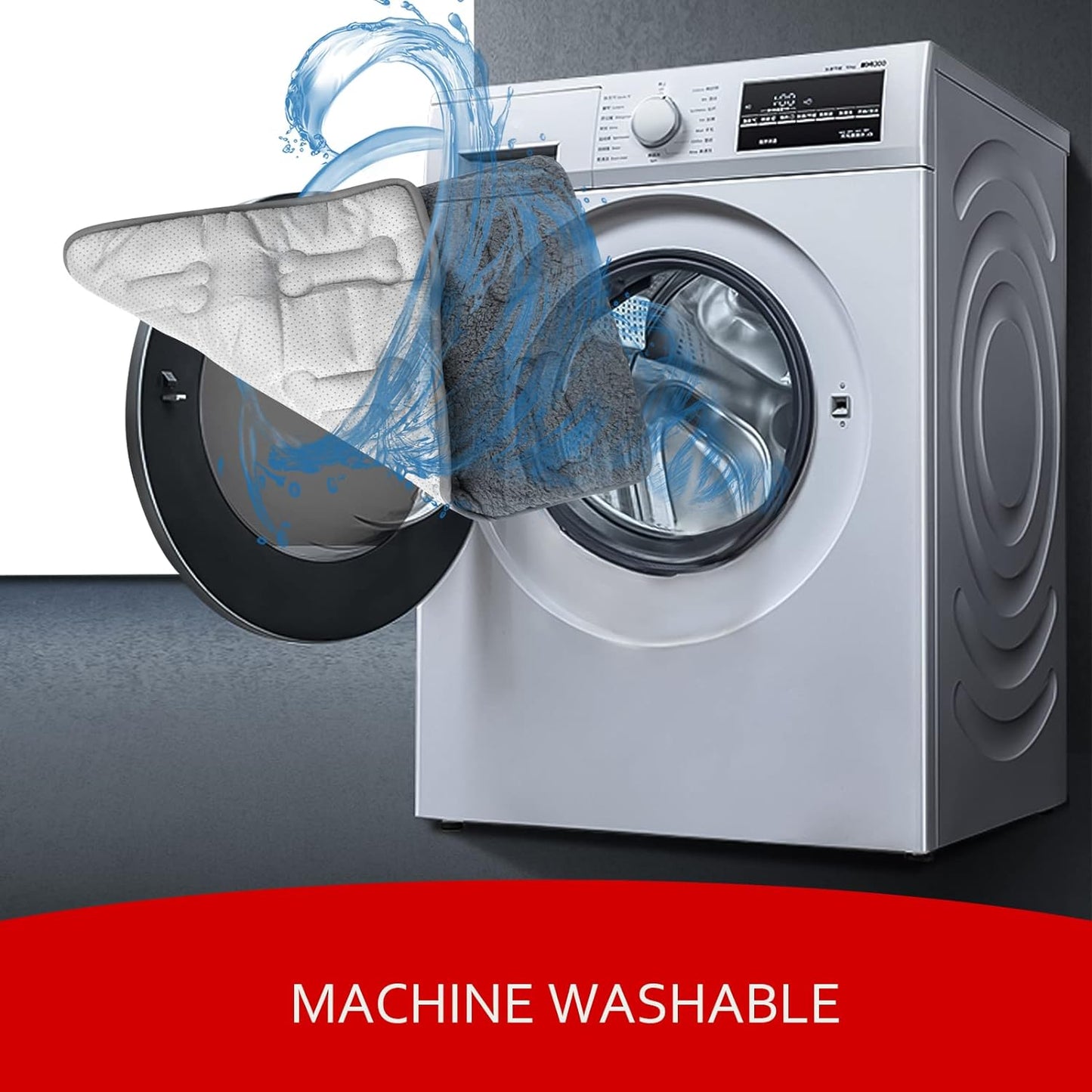 Dog Crate Mat- Soft ,Soft Plush Dog Bed Pad Machine Washable Crate Pad, Anti-Slip Bottom, 2Pack, Grey