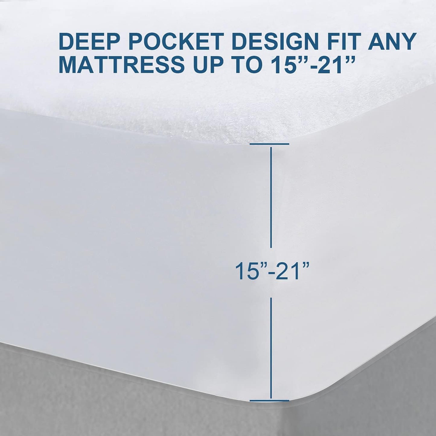 Mattress Cover/Protector- Bamboo, Waterproof,Hypoallergenic, Noiseless