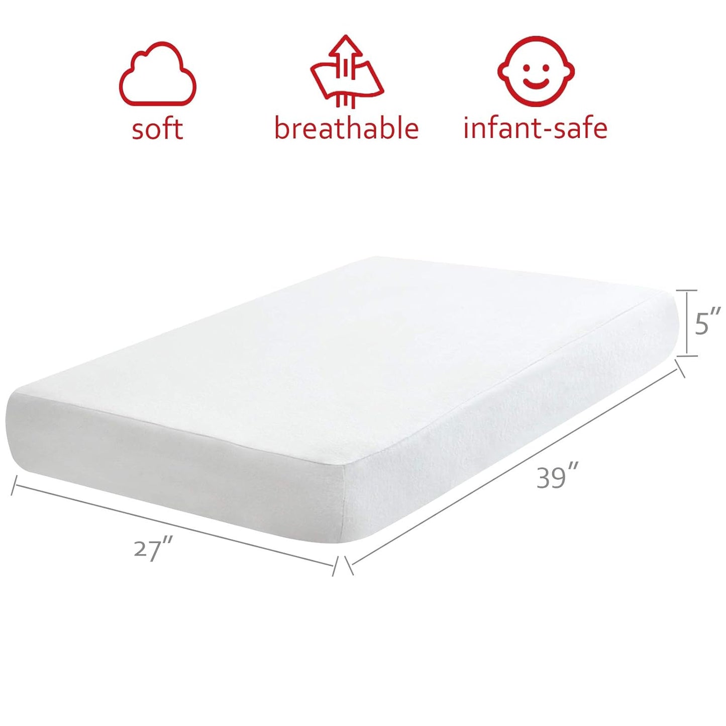 Pack n Play Sheet | Mini Crib Sheet - 100% Cotton Flannel, Fits Graco Pack and Play, White