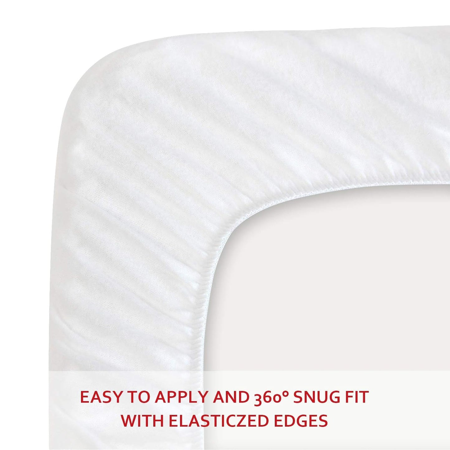 Pack n Play Sheet | Mini Crib Sheet - 100% Cotton Flannel, Fits Graco Pack and Play, White