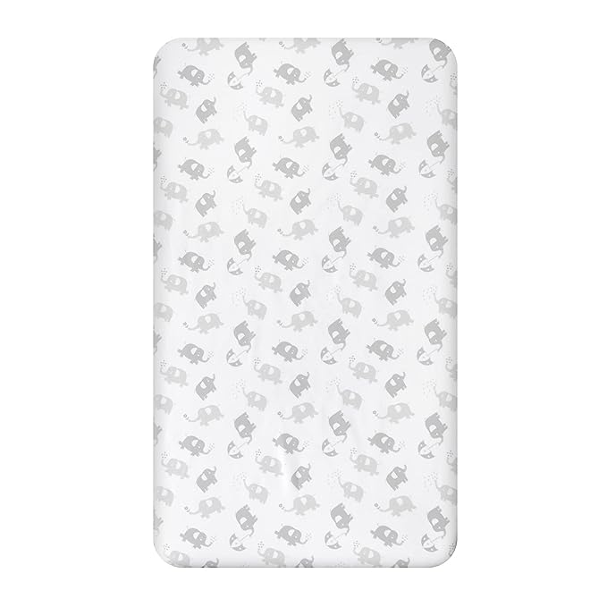 Crib Sheets - Fit For Standard Crib, Microfiber, Elephant