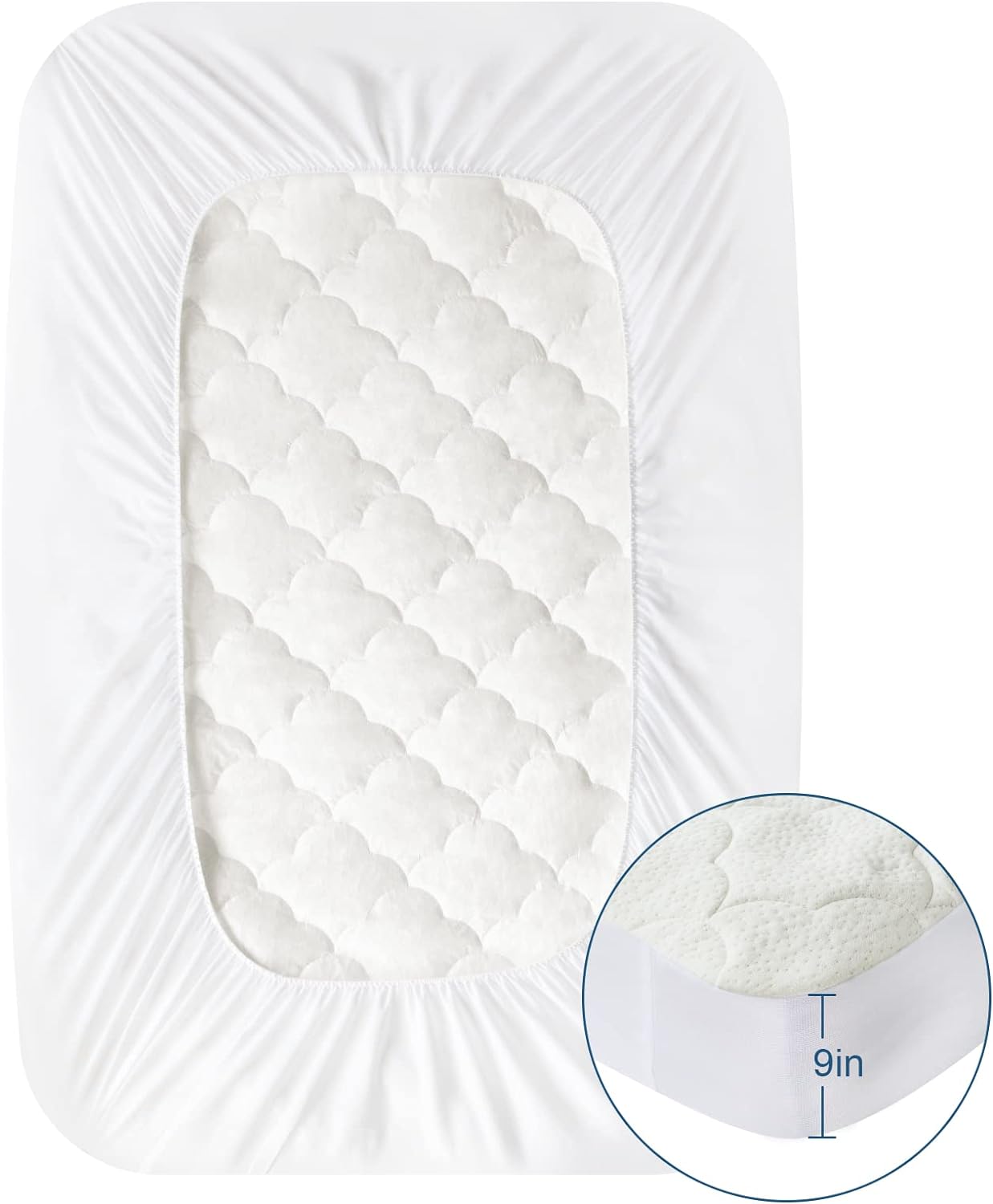Toddler Travel Bed Cover, Kids Air Mattres Pad Sheet Viscose Made from Bamboo Mattress Protector Waterproof, Compatible with hiccapop Inflatable Travel Bed or EnerPlex Toddler Travel Bed