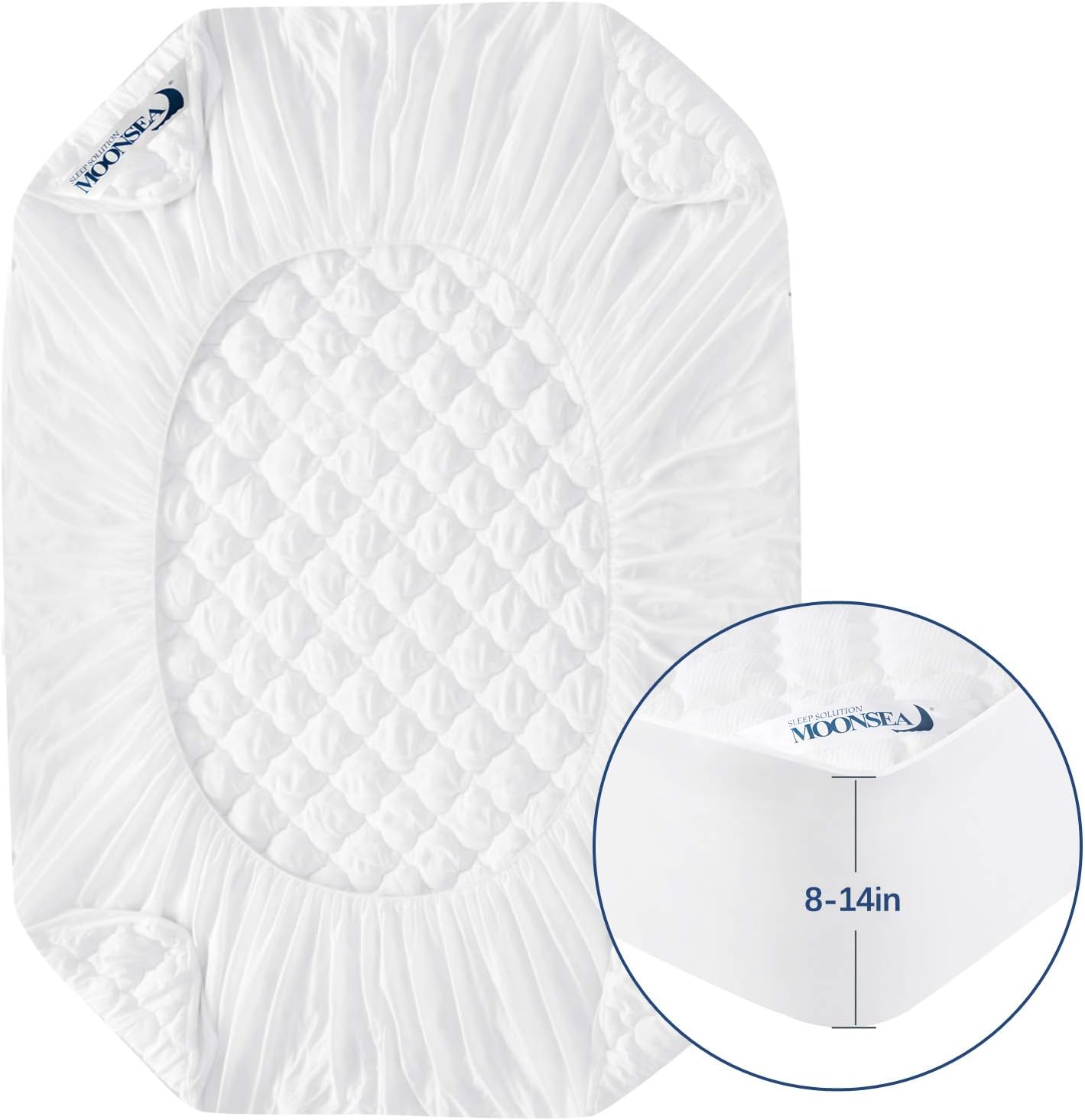 Mattress Cover/Protector- ,Breathable Cloud Quilted, Durable, Noisless,Microfiber