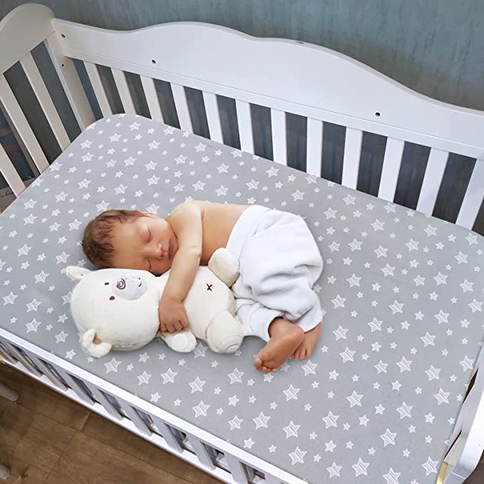 Crib sheets, Fit for Standard Size Crib, 2Packs, Microfiber, Navy