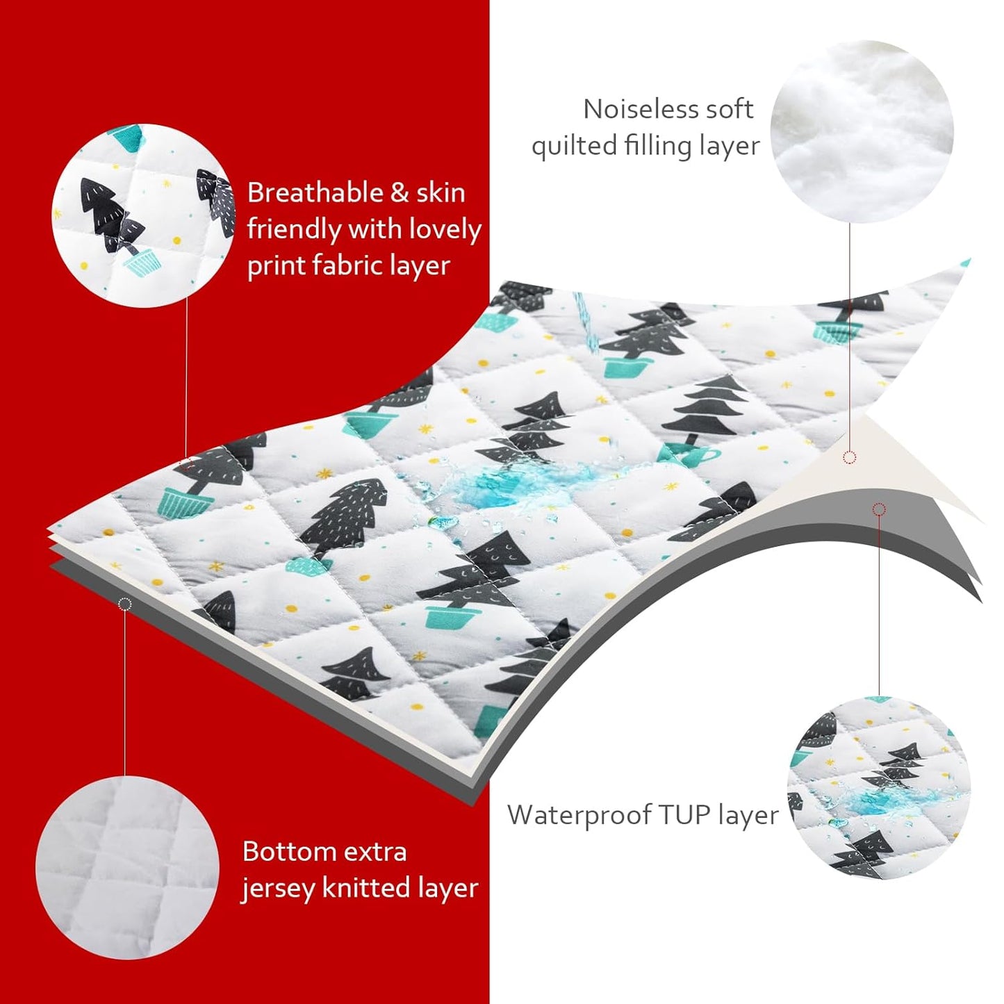 Crib Sheets - Fit For Standard Crib, Microfiber, Forest,52X28