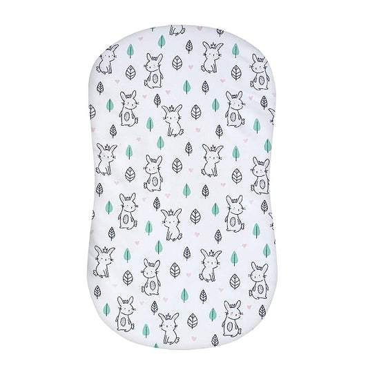 Bassinet Sheet, 33''x 17'', Microfiber, Bunny