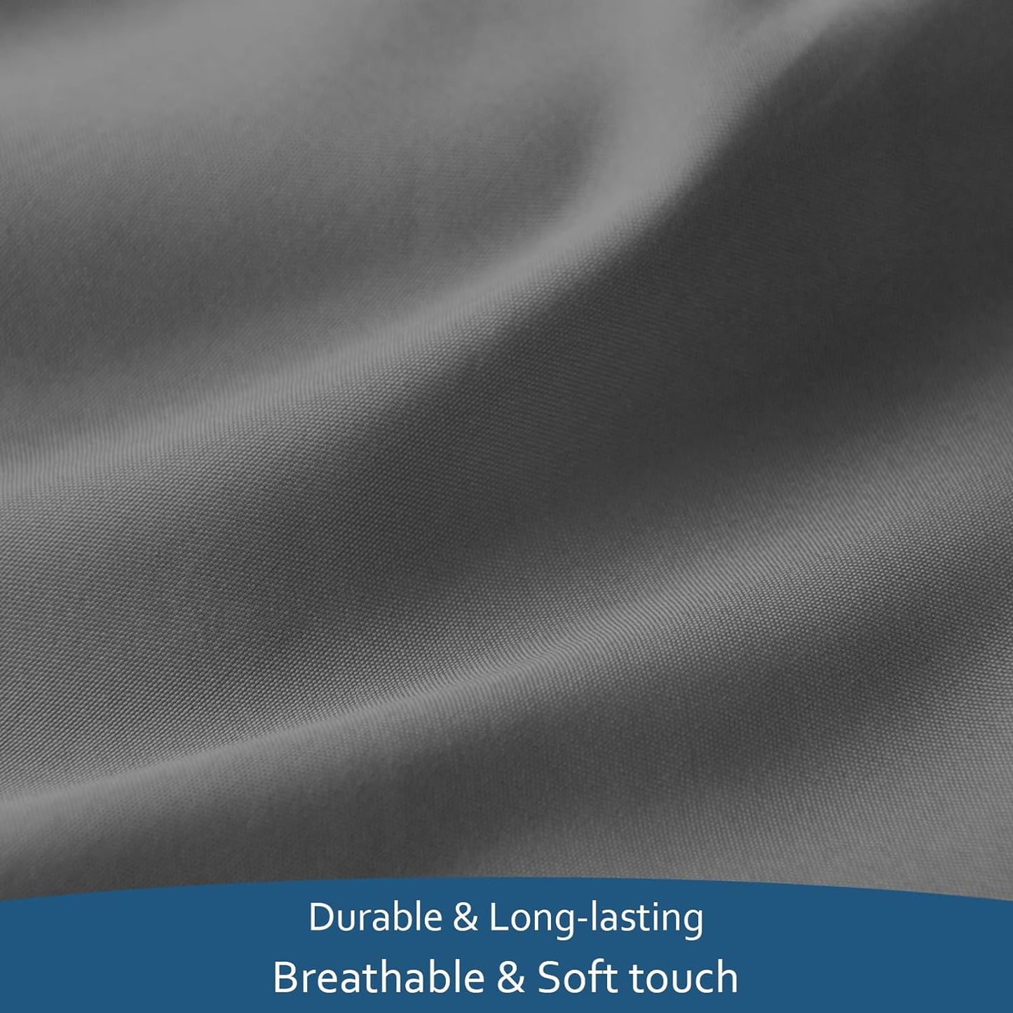 Sheet Set Deep Pocket - 4 Piece Extra Soft Bed Sheets - Side Storage Pocket Fitted Sheet & Pillowcase & Flat Sheet, Grey