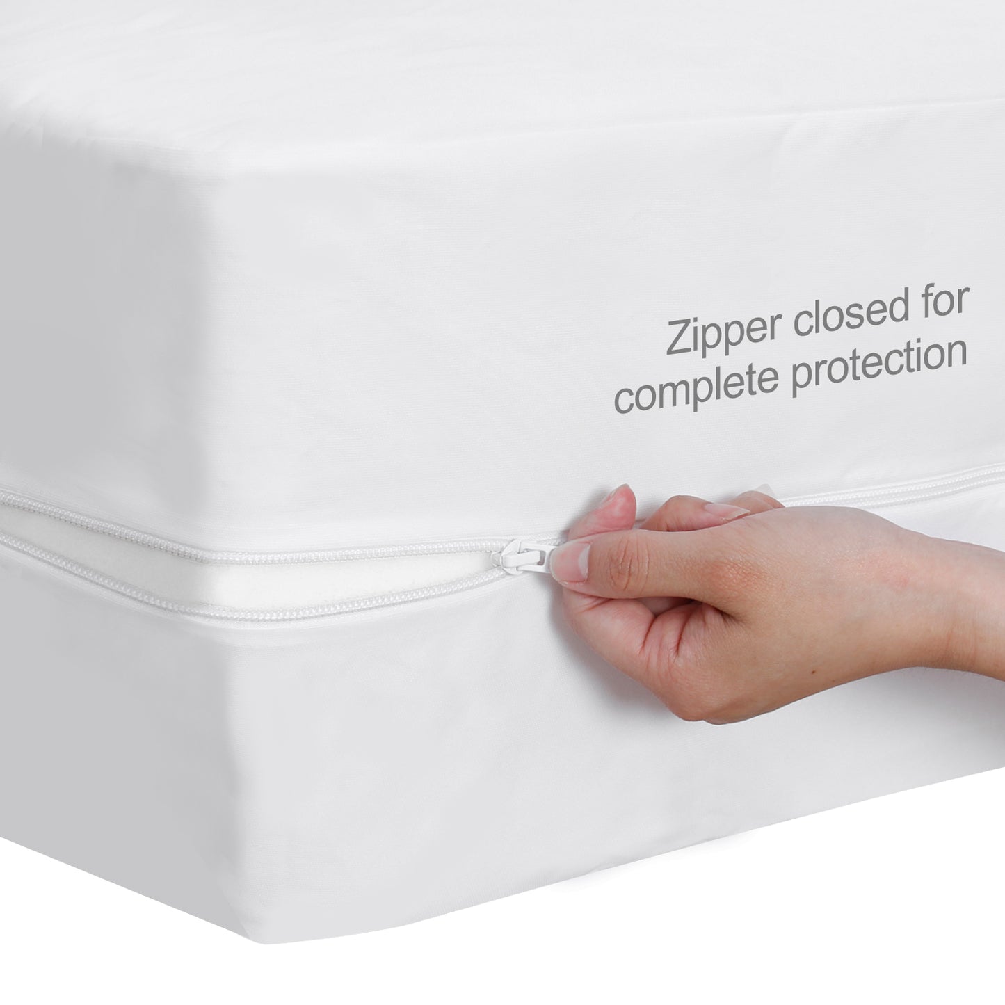 Waterproof Mattress Protector- Zippered 6 Sides, Hypoallergenic, Breathable