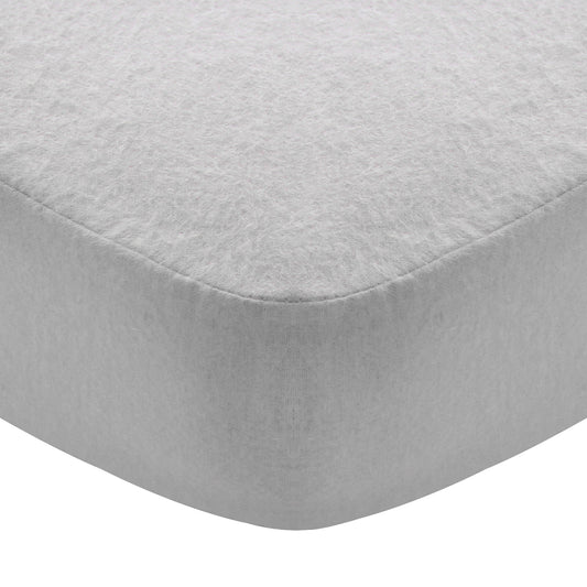 Crib Sheet-100% Cotton Flannel, Heavenly Soft, Grey