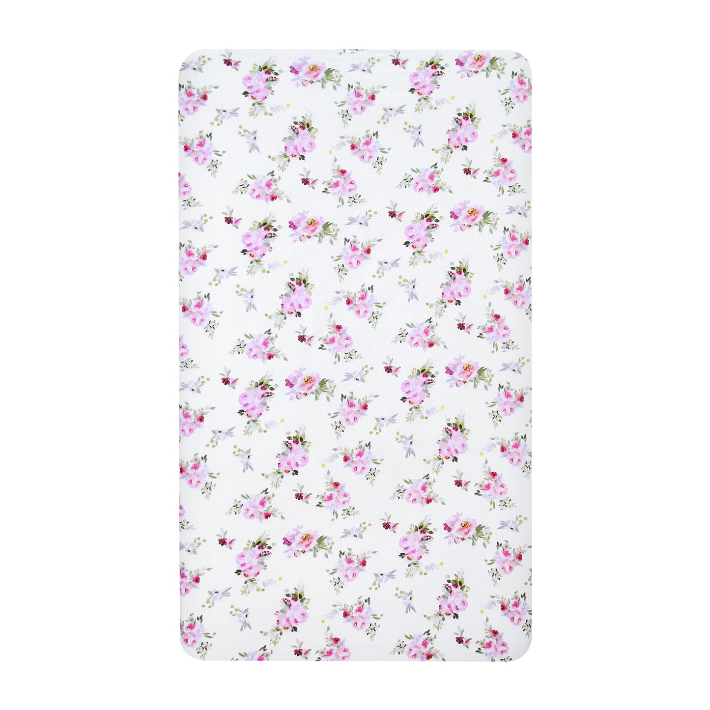Crib Sheets - Fit For Standard Crib, Microfiber, Sheer Lilac Floral Pattern