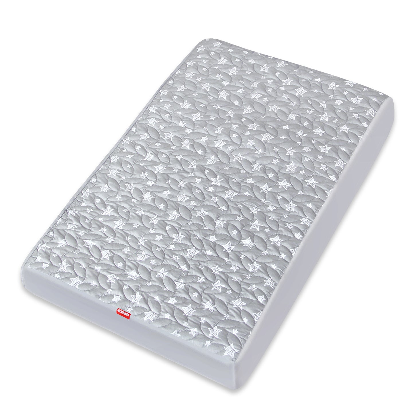 Travel Crib Sheet- Quilted, Breathable, Stars Print