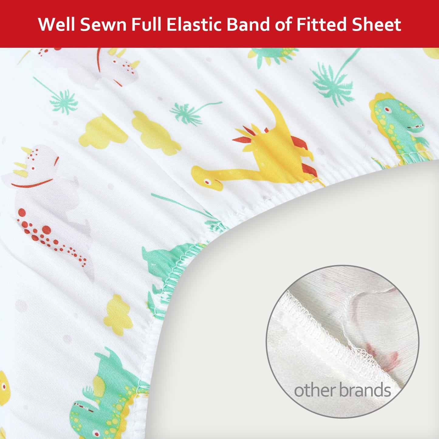 Crib Sheets - Fit For Standard Crib, Microfiber, Dinosaur
