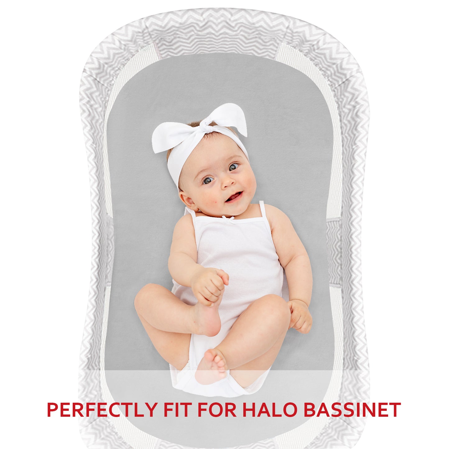 Bassinet Sheet- 100% Cotton Flannel, Soft, Breathable, 30" x 18", Grey