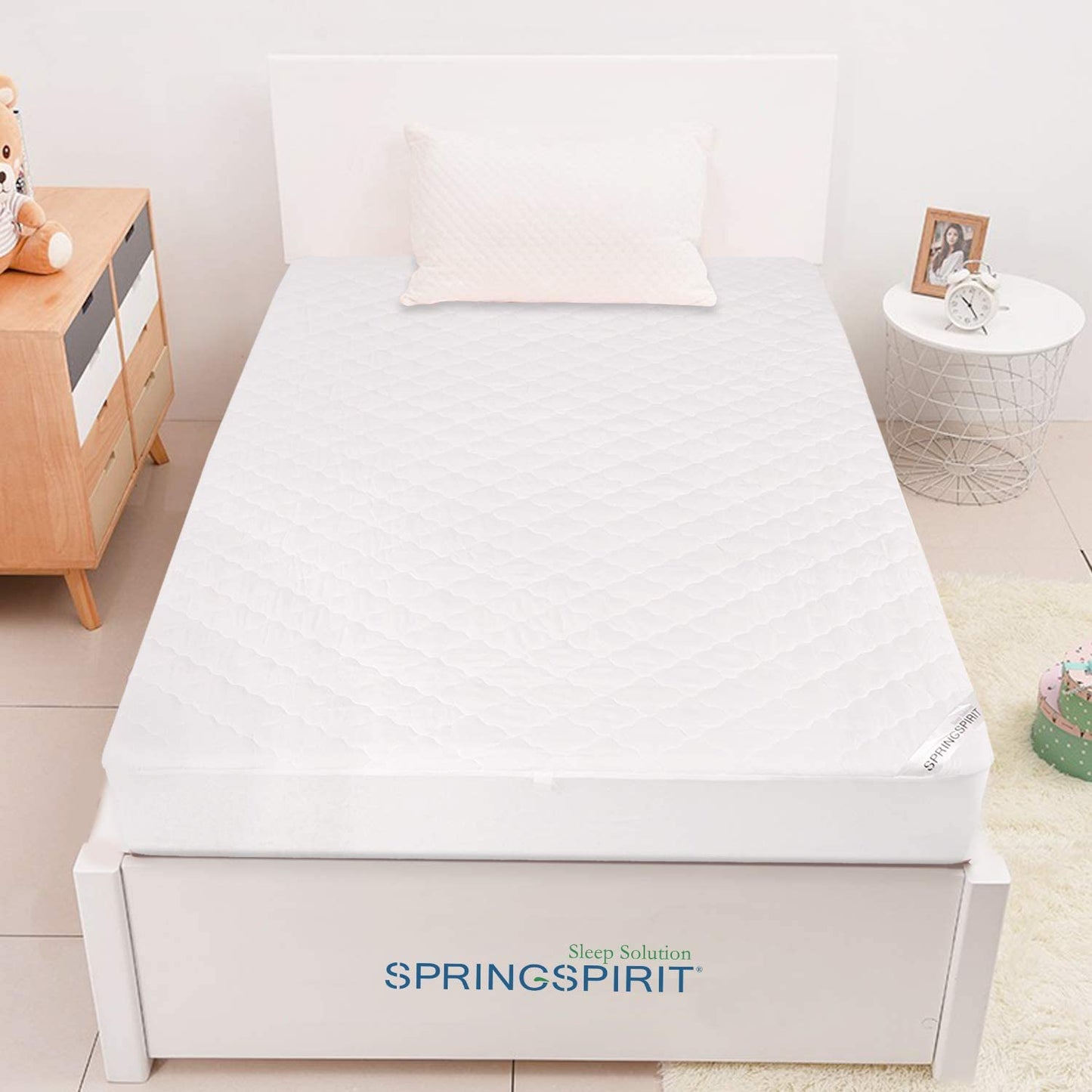 Waterproof Mattress Protector -Microfiber Quilted, Fitted up to 14 inches Depth