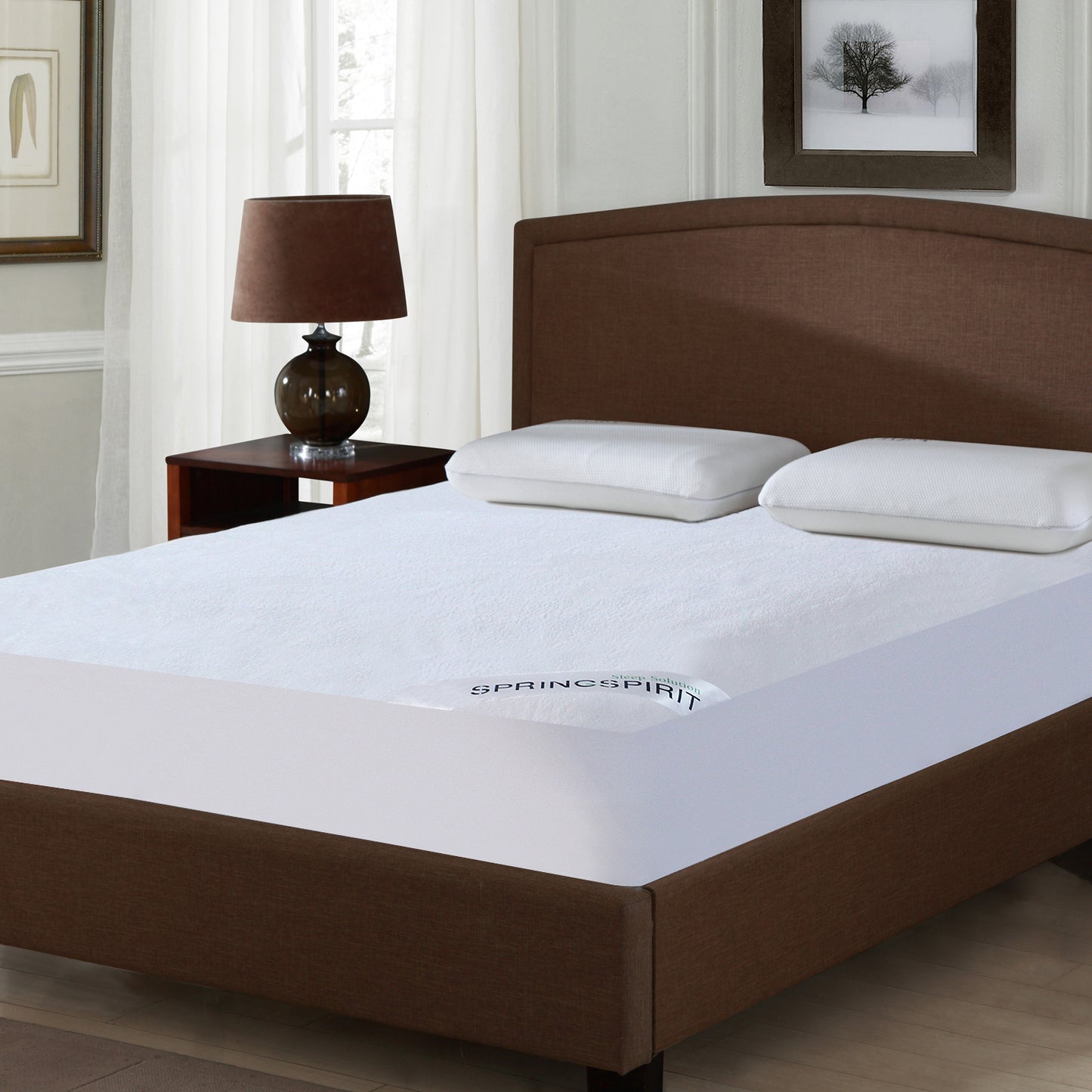 Waterproof Mattress Protector- Cotton, Hypoallergenic, Fitted up to 14 inches Depth