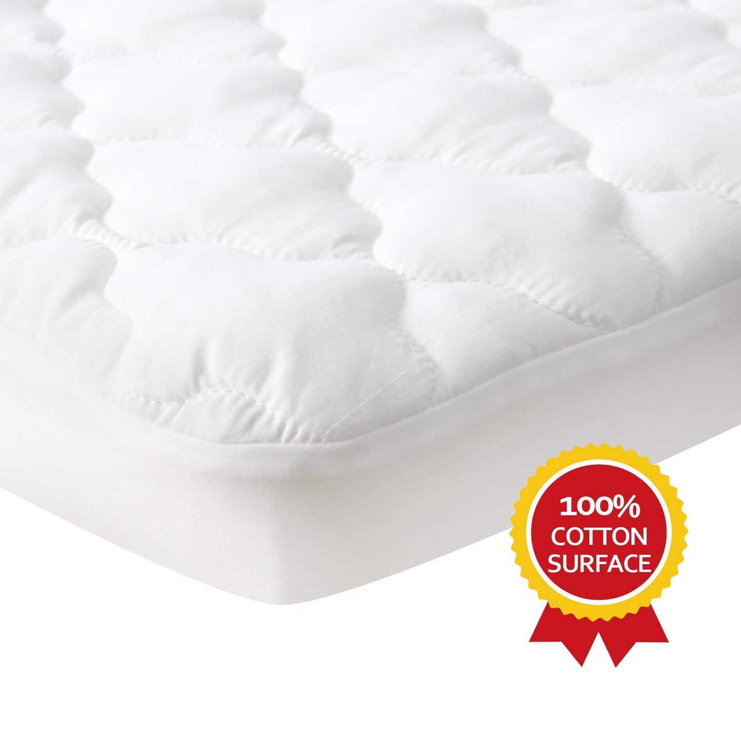 Pack N Play Mattress Pad Cover/ Protector - Cotton, Waterproof (for Standard Playpen/ Mini Crib)