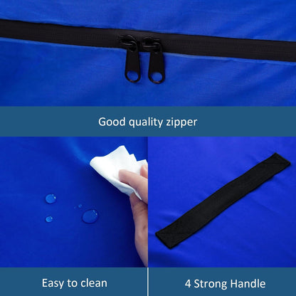 Heavy Duty Waterproof Mattress Bag for Moving & Storage with 4 Handles, Double Zippers & Adjustable Straps, Reusable Cover