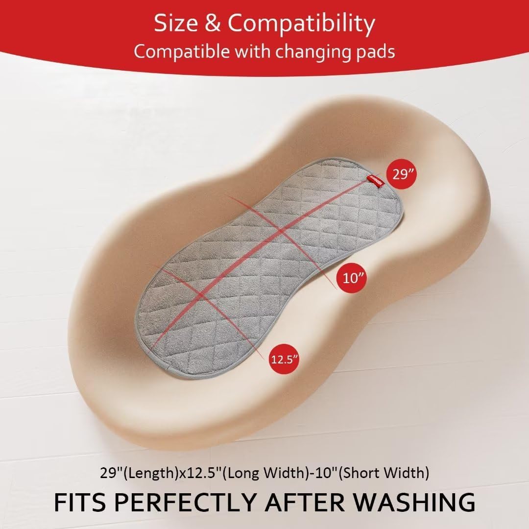 Changing Pad Liners- 3 Pack, Bamboo Terry, Non-Slip Back, Waterproof