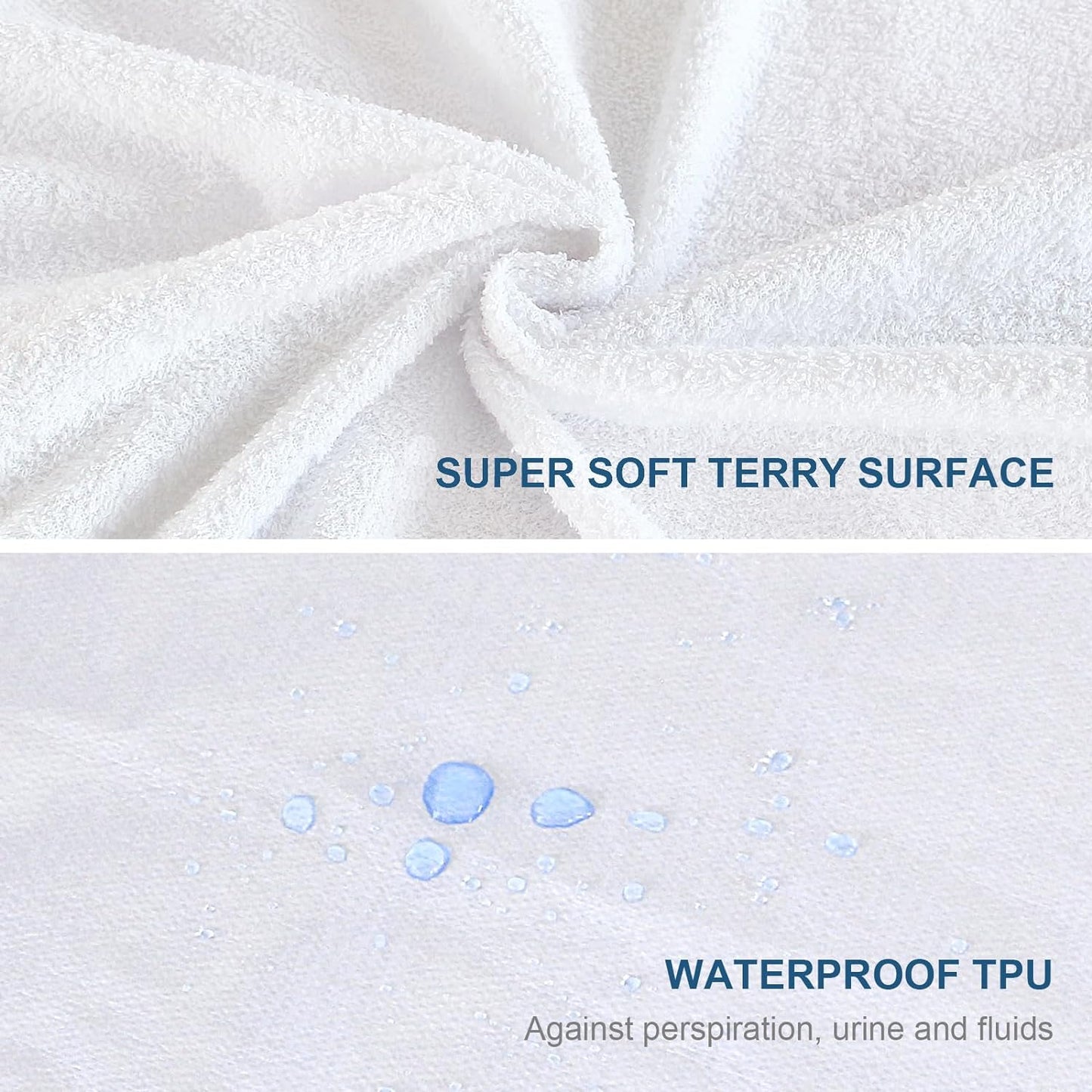 Mattress Cover/Protector- ,Breathable, Waterproof, Noisless, Cotton Terry