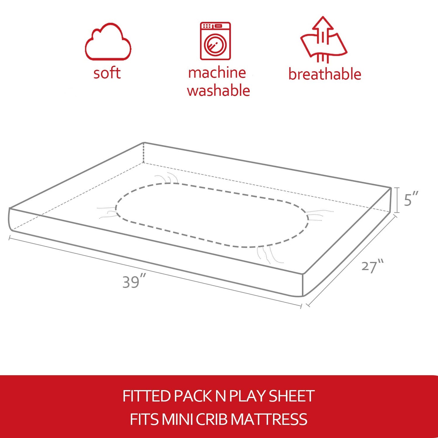 Pack n Play Sheet | Mini Crib Sheet - 2 Pack, Ultra-Soft Microfiber, Fits Graco Pack and Play, Planet & Flower