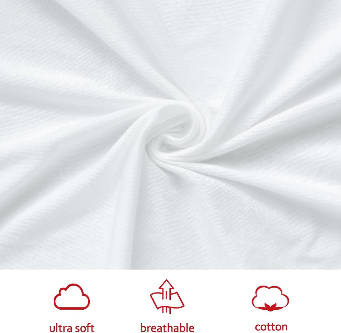 Travel Crib Sheet - 100% Organic Cotton, Fits Guava Lotus, Baby Bjorn, Dream on Me Travel Crib Light Playard, White