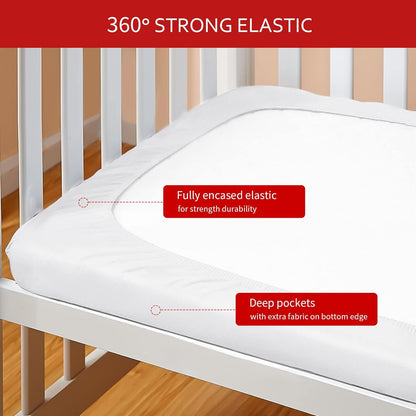 Pack n Play Sheet Quilted | Mini Crib Sheet - Pack and Play Mattress Pad Cover, Ultra-Soft Microfiber, Fits Graco Pack and Play, Elephant