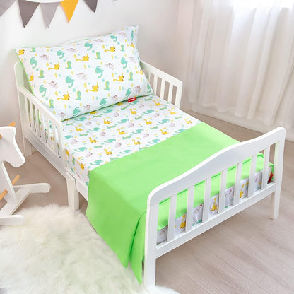 Toddler Bed Sheets Sets 3 Piece, Breathable Microfiber Kids' Sheet & Pillowcase Set for Toddler Bed, Silky Soft Toddler Sheet Set