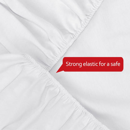 Travel Crib Sheet - 100% Organic Cotton, Fits Guava Lotus, Baby Bjorn, Dream on Me Travel Crib Light Playard, White