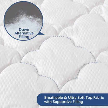 Mattress Cover/Protector- ,Breathable Cloud Quilted, Durable, Noisless,Microfiber