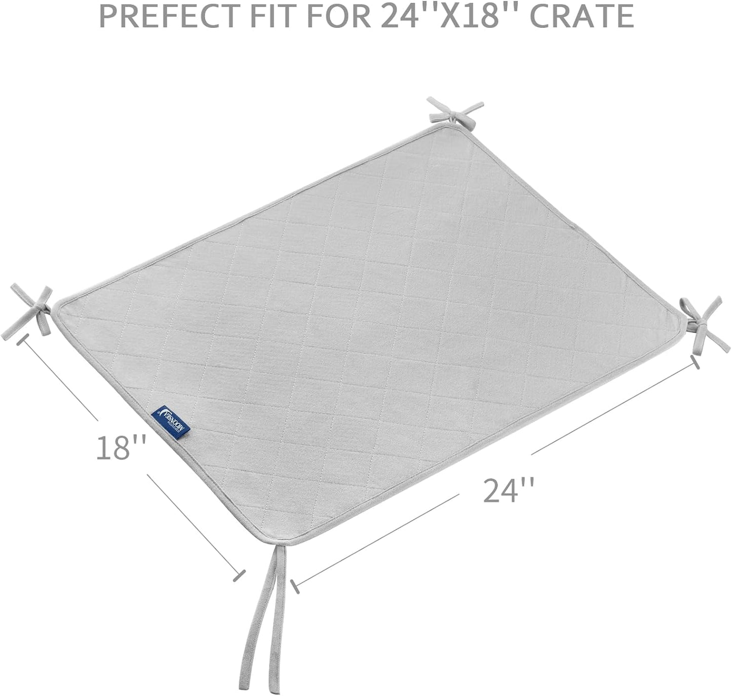 Waterproof Dog Crate Mat with Rope, Non-Slip Training Pads for Dogs,  2 Pack
