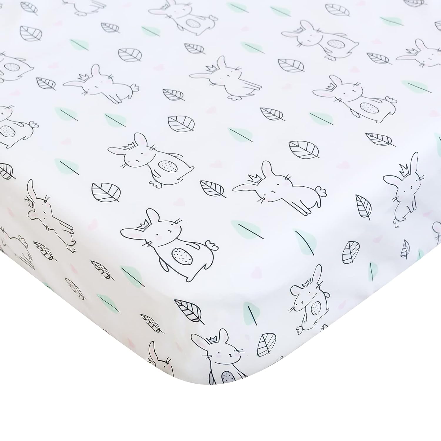 Pack n Play Sheet | Mini Crib Sheet - 2 Pack, Ultra-Soft Microfiber, Fits Graco Pack and Play, Bunny-Moonsea Bedding