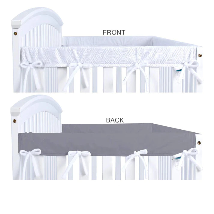 3 Piece Crib Rail Cover- Set from Chewing, Grey & White