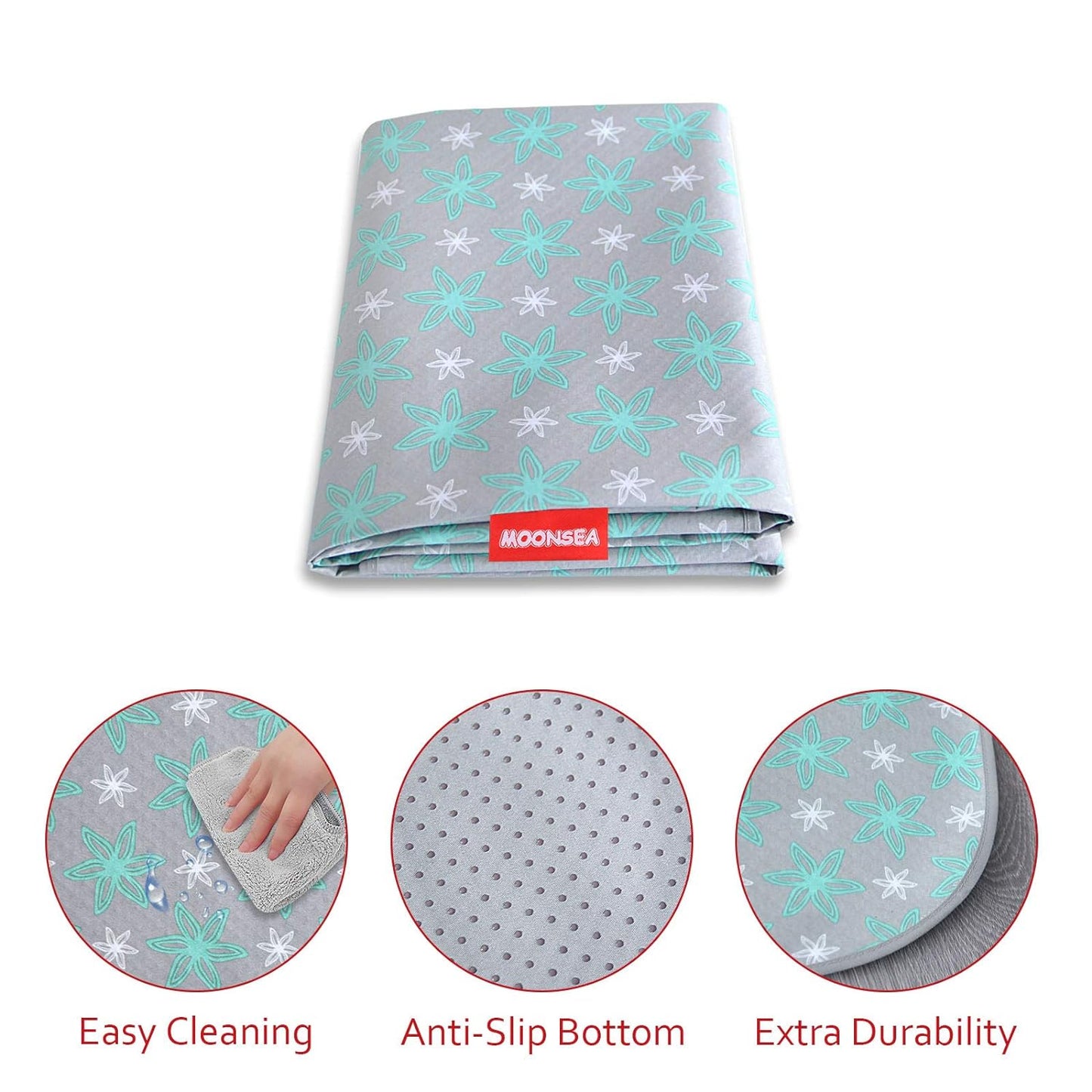 Splat Mat, for Under High Chair Mat, Mealtime Baby Art/Crafts/Playtime, Anti Slip, Waterproof, 42x46