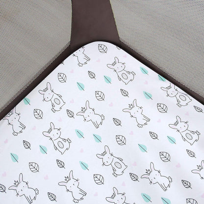 Pack n Play Sheet | Mini Crib Sheet - Ultra-Soft Microfiber, Fits Graco Pack and Play, Bunny