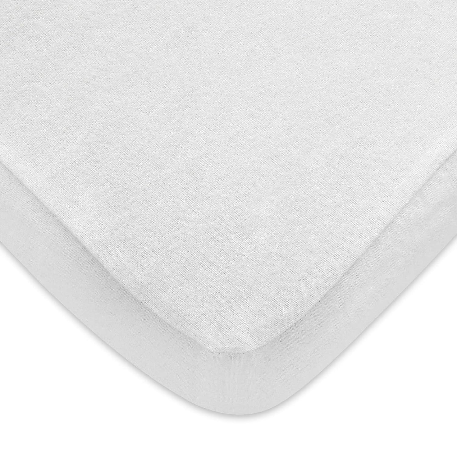 Pack n Play Sheet | Mini Crib Sheet - 100% Cotton Flannel, Fits Graco Pack and Play, White-Moonsea Bedding