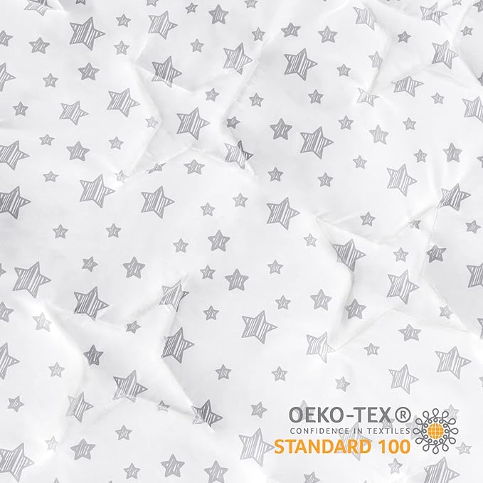 Baby Play Mat | Hexagon Playpen Mat - Compatible with POP 'N GO Baby Playpen, White Star