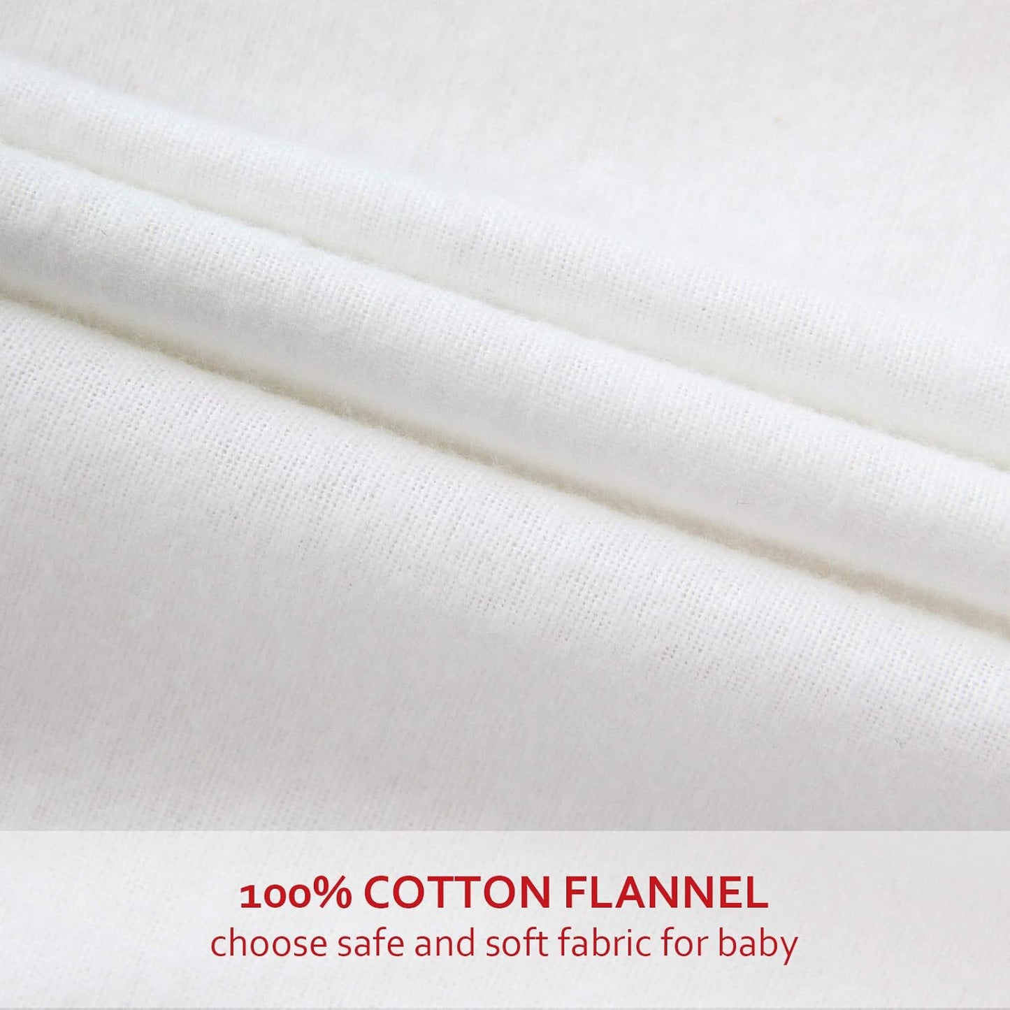 Pack n Play Sheet | Mini Crib Sheet - 100% Cotton Flannel, Fits Graco Pack and Play, White