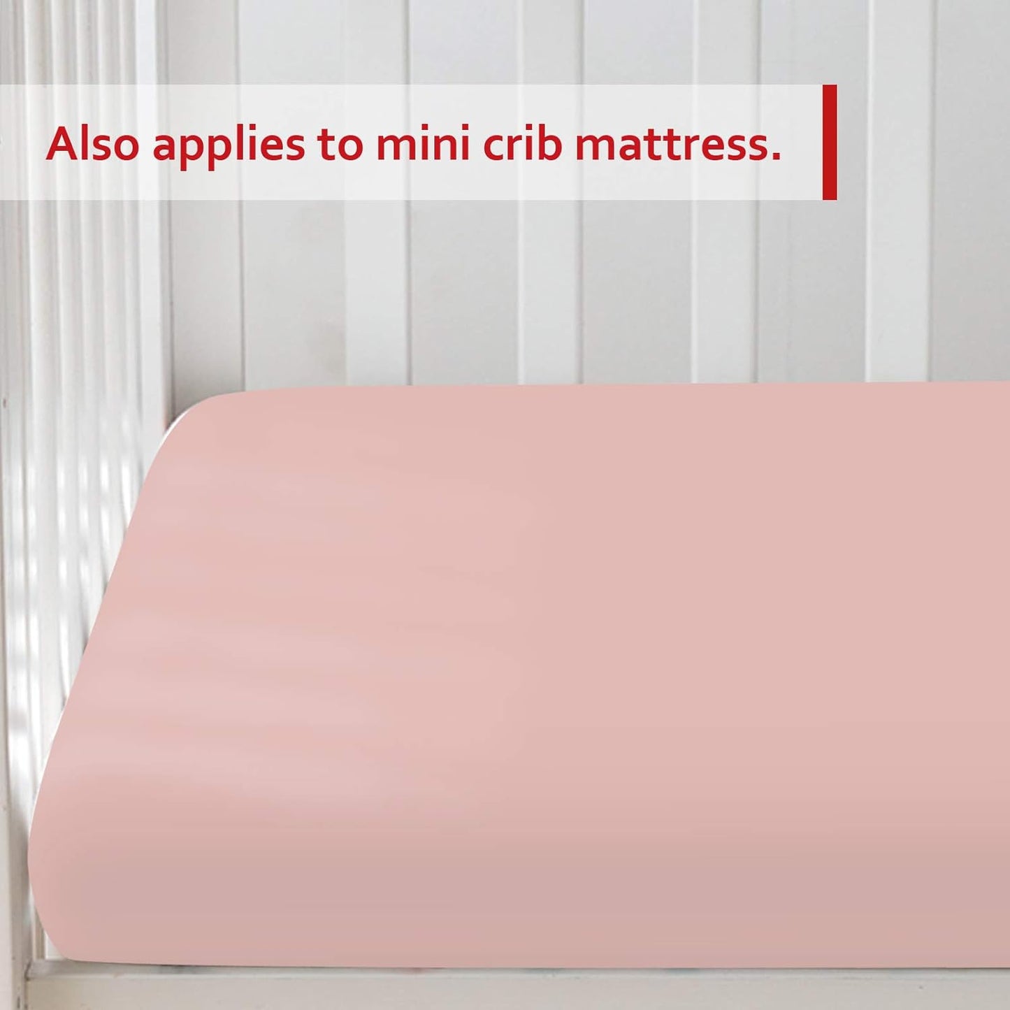 Pack n Play Sheet | Mini Crib Sheet - 100% Organic Cotton, Fits Graco Pack and Play, Pink