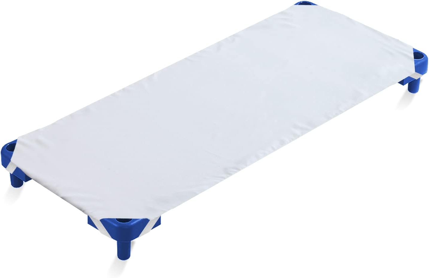 Daycare Cot Sheets for Preschool, Soft Microfiber Fitted Cot Covers with Elastic Straps for Toddler Nap Time