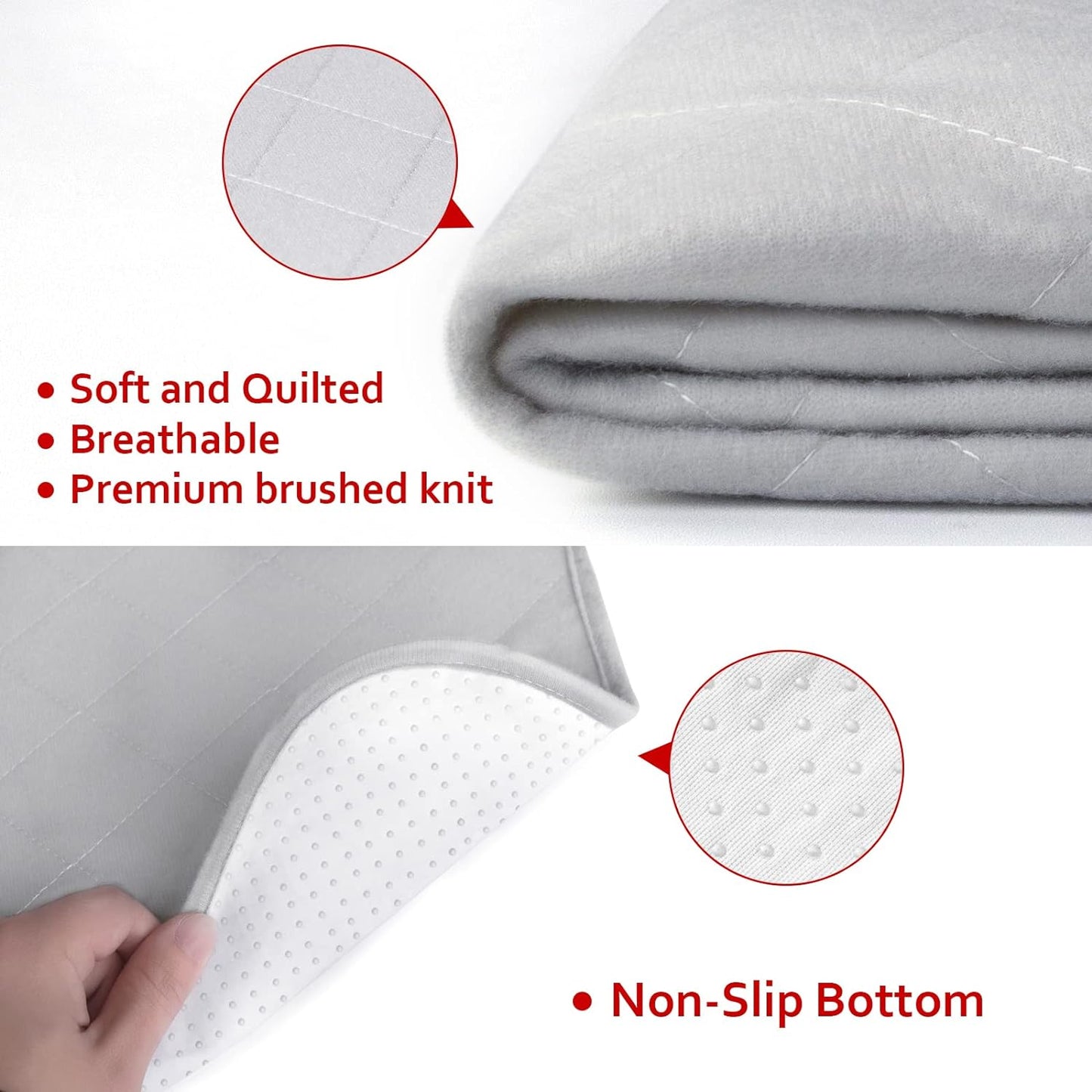 Dog Pee Pads , Waterproof Dog Pads, Non-Slip Whelping Pads, Grey