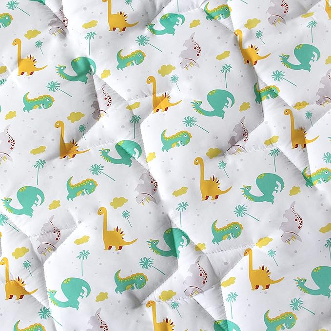 Baby Play Mat | Hexagon Playpen Mat - 52" x 45", Padded and Non-Slip Activity Mat for Infant & Toddler, Dinosaur