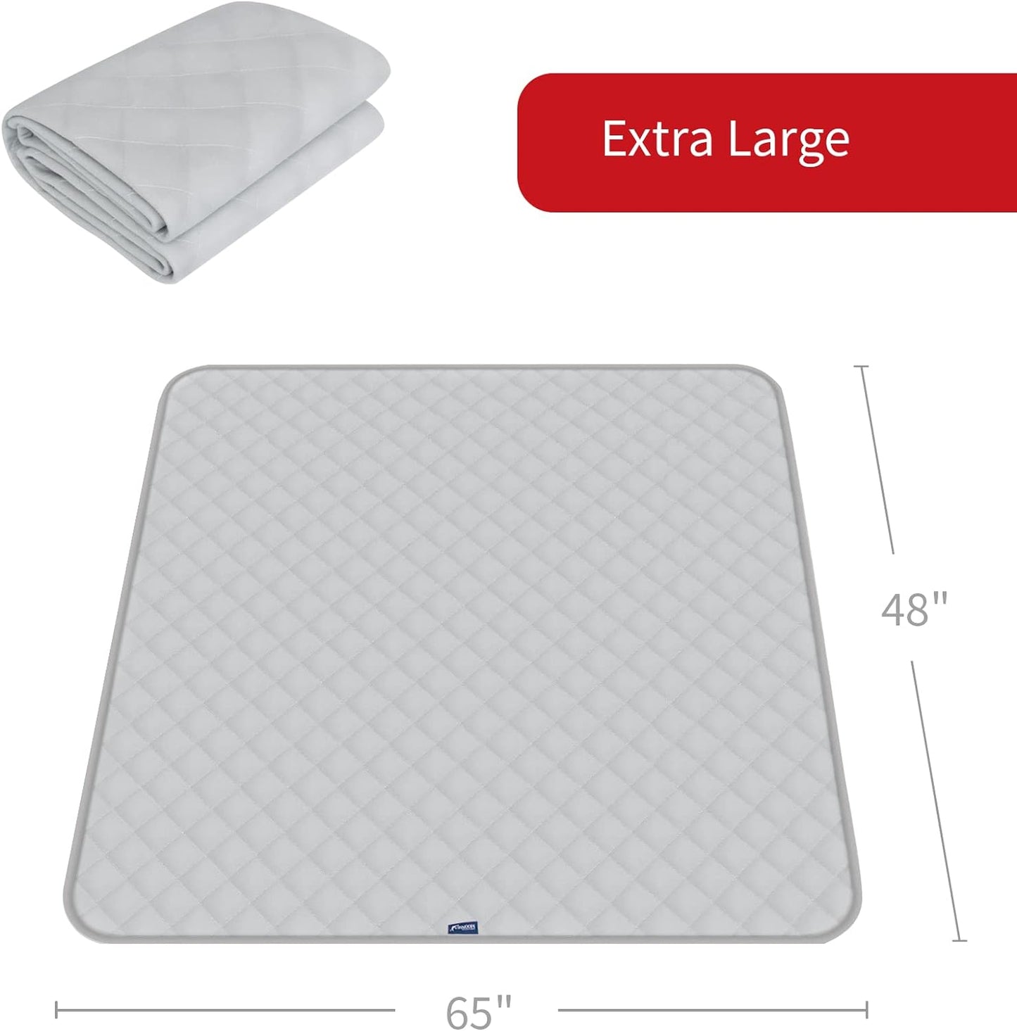 Dog Pee Pads , Waterproof Dog Pads, Non-Slip Whelping Pads, Grey