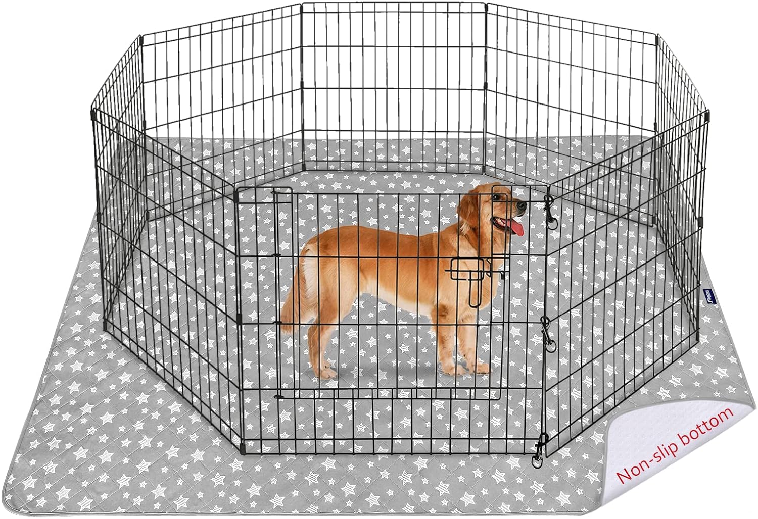 Dog Pee Pads , Waterproof Dog Pads, Non-Slip Whelping Pads, Grey Star-Moonsea Bedding