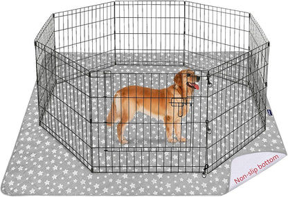 Dog Pee Pads , Waterproof Dog Pads, Non-Slip Whelping Pads, Grey Star-Moonsea Bedding