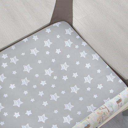 Pack n Play Sheet | Mini Crib Sheet - 2 Pack, Ultra-Soft Microfiber, Fits Graco Pack and Play, Stars & Elephant