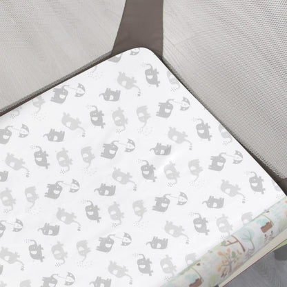 Pack n Play Sheet | Mini Crib Sheet - 2 Pack, Ultra-Soft Microfiber, Fits Graco Pack and Play, Stars & Elephant