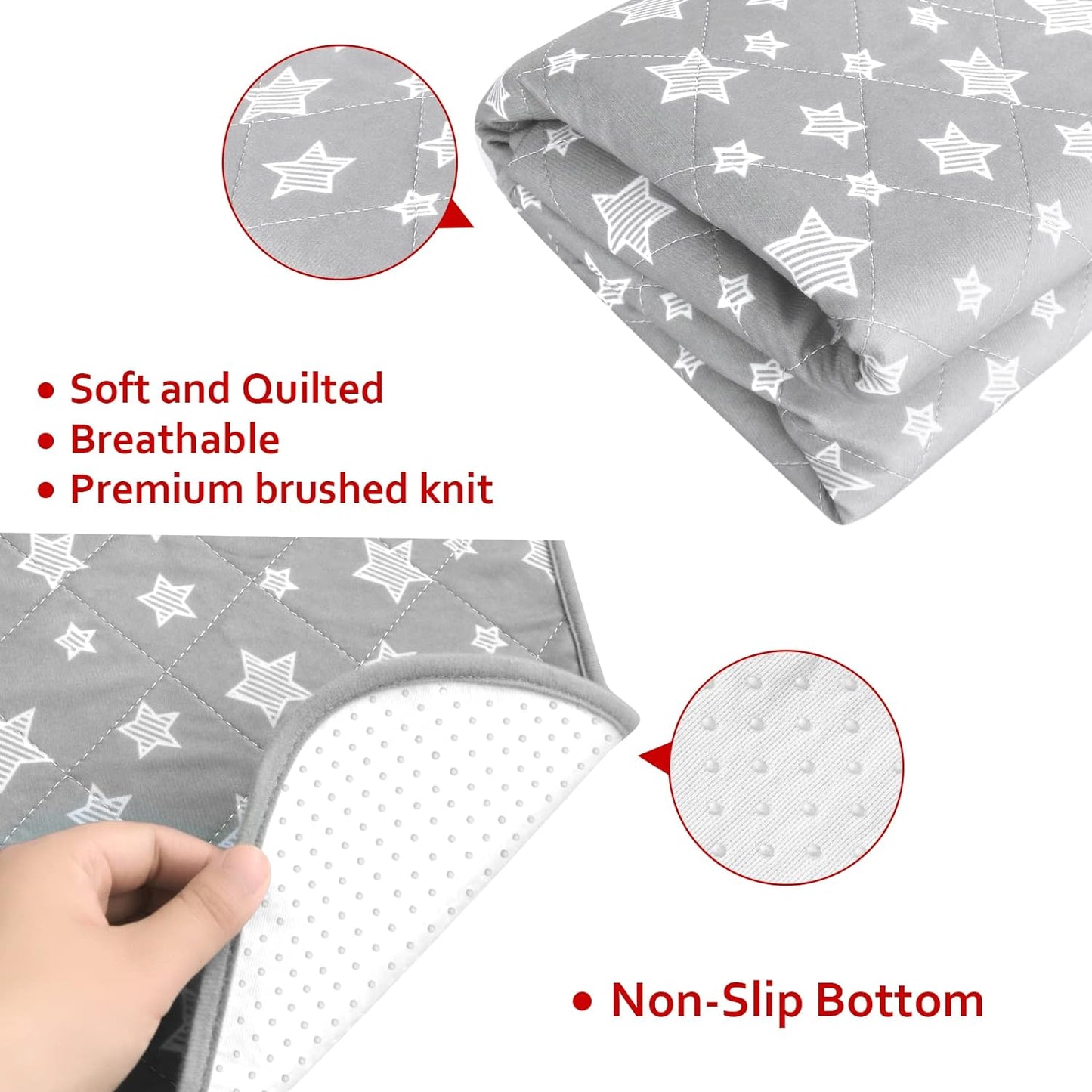 Dog Pee Pads , Waterproof Dog Pads, Non-Slip Whelping Pads, Grey Star