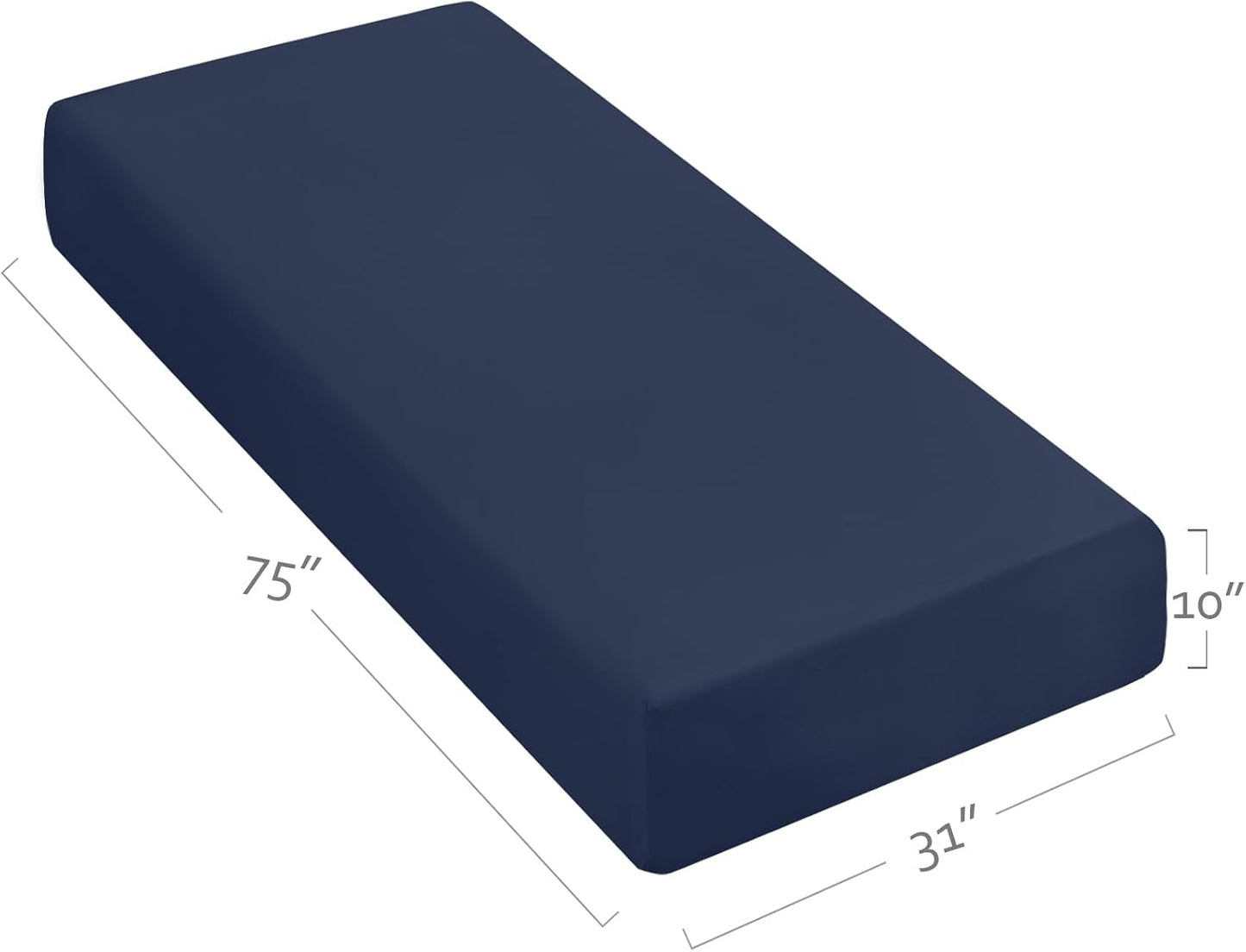 Cot Fitted Sheet 31 x 75 Inch, Soft Microfiber Narrow Twin Sheet for RV Bunk, Camping Cot & Guest Bed