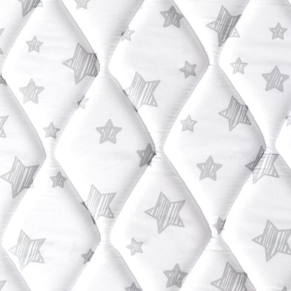 Premium Foam Baby Play Mat | Playpen Mat - Square 59" x 59", Thicker and Non-Toxic Crawling Mat for Infant & Toddler, White Stars